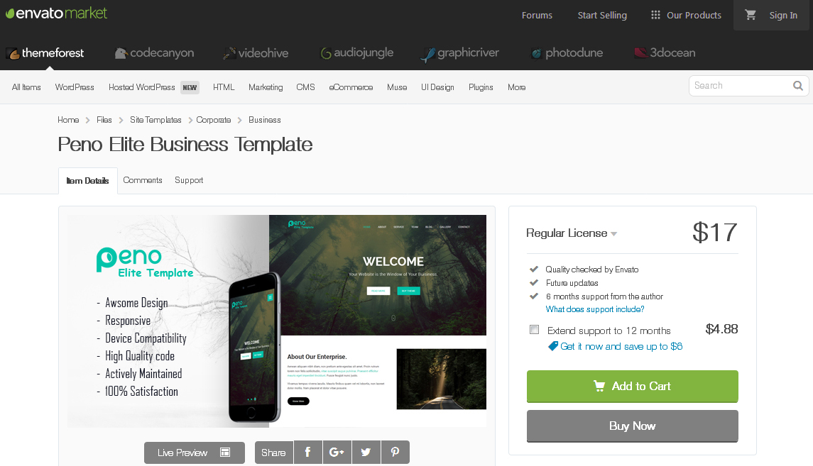 Delighted to have successfully submitted first theme to Envato Theme Forest
